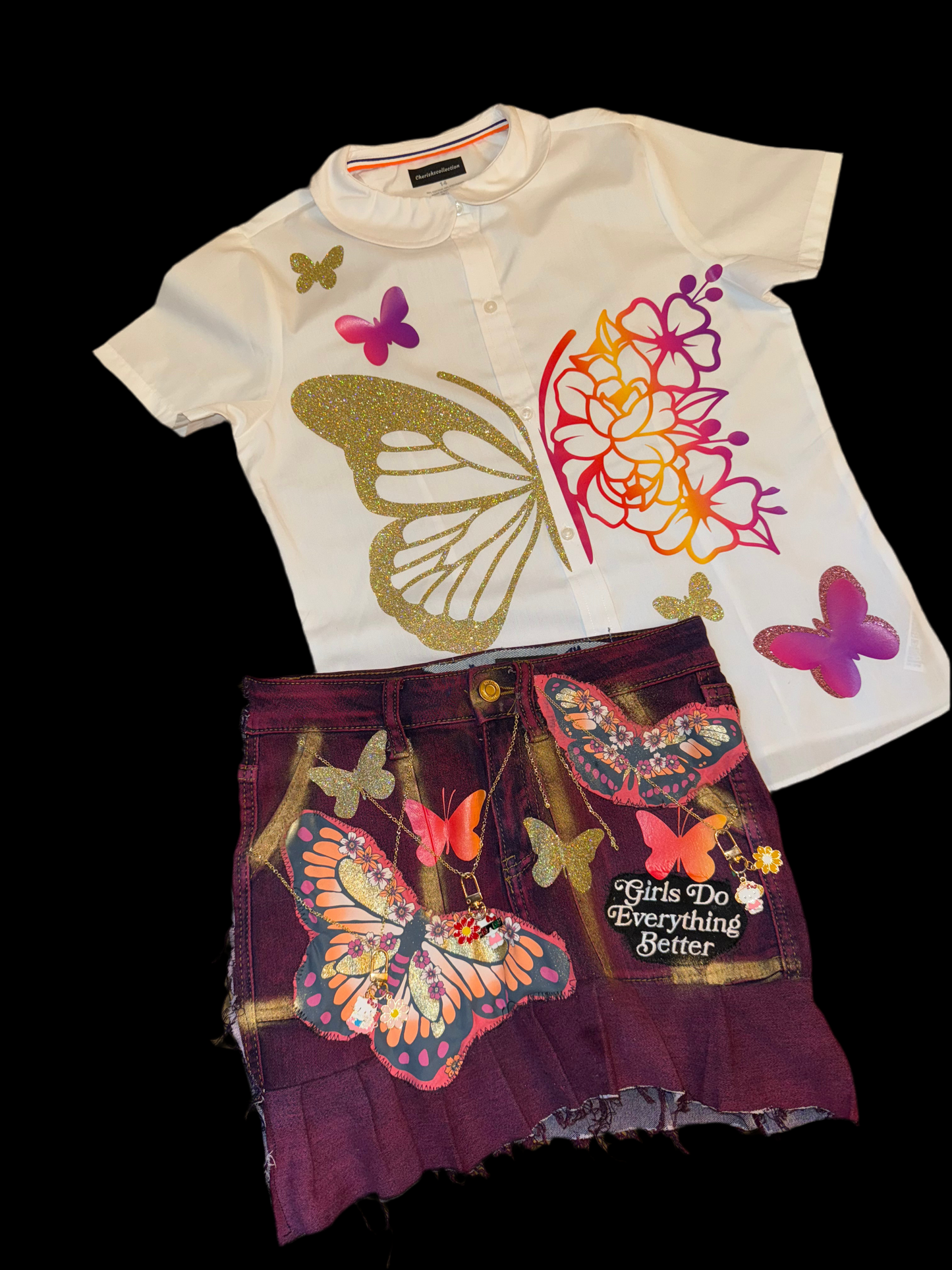 Butterfly Junk Skirt Set