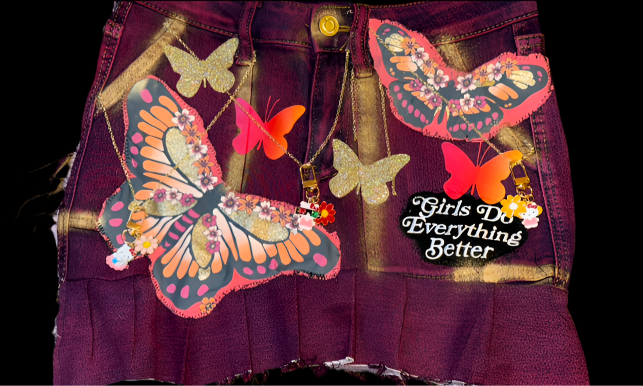 Butterfly Junk Skirt Set