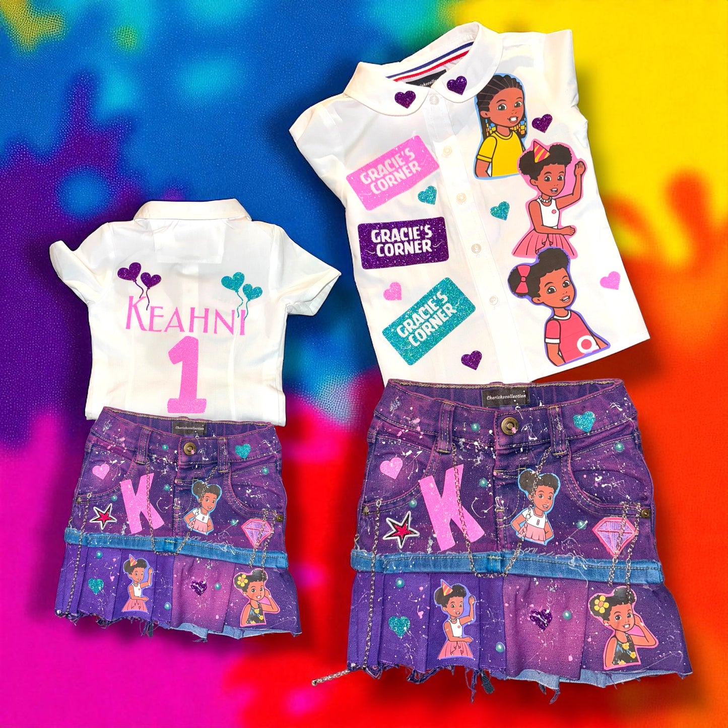Custom Junk Skirt w/Custom School Girl Blouse