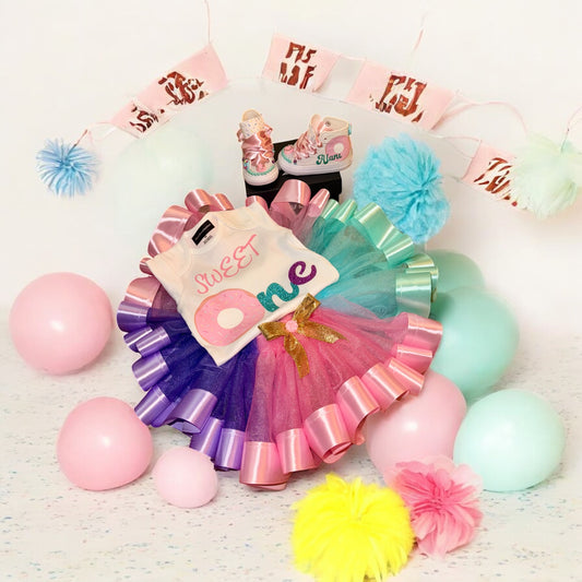 Ribbon Tutu Set /custom shoes