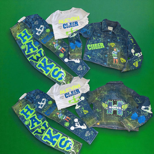 Custom Blue Jean Set